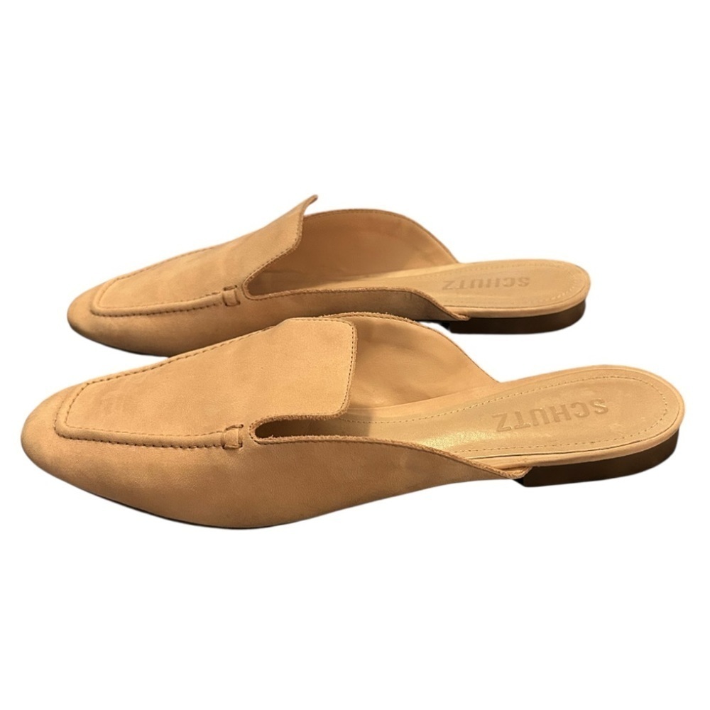 Schutz baby pink suede flat mules - Picture 5 of 7